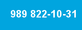 989 822-10-31 989 822-10-31